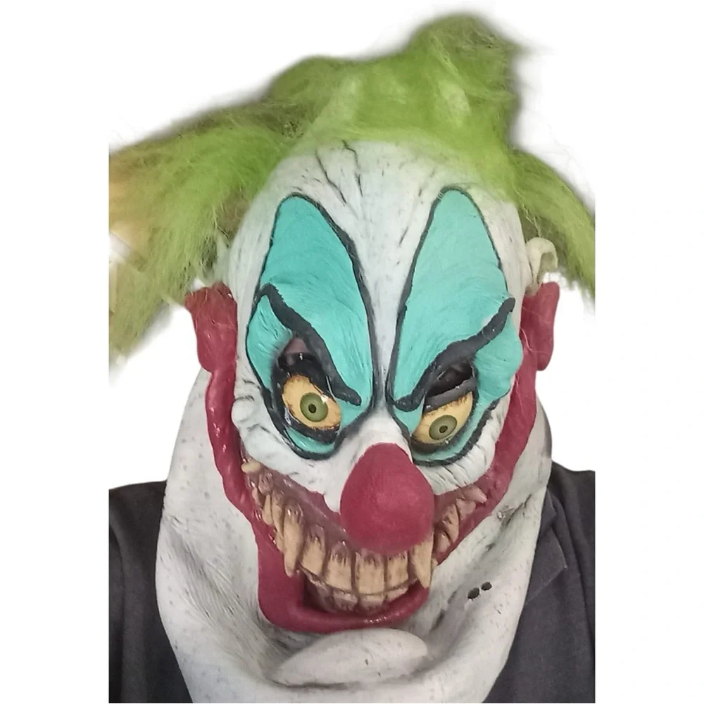 Scary Halloween masks clown horror adult latex with hair
